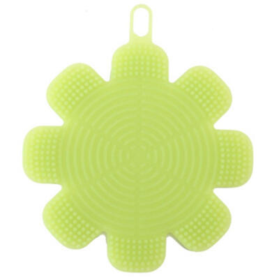 

Greensen Silicone Brush Dish Multi-Purpose Vegetables Kitchen Cleaning Tool Heat Insulation Mug Mat