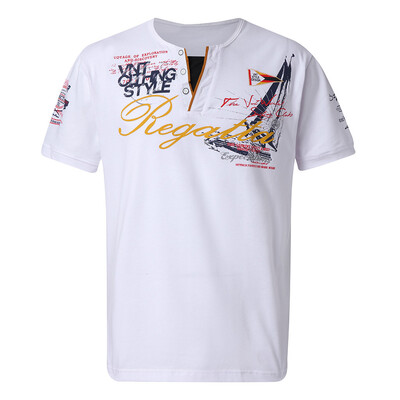 

Toponeto Fashion Mens Letter Button Personality Shirt Short Sleeve T-Shirt Blouse Tops