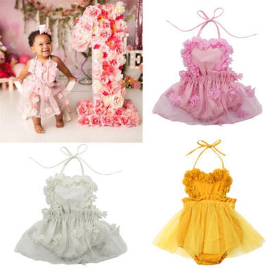 

Cute Newborn Baby Girl Lace Floral Jumpsuit Romper Bodysuit Outfit Clothes