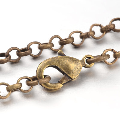 

Iron Cross Chain Rolo Chain Necklace Makings Antique Bronze 277