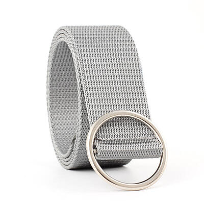

Fashion Unisex Canvas Belt Fabric Webbing Waist Casual O Ring Plain Canvas Belt Waistband Decorate Coat Sweater Belt Waist belts