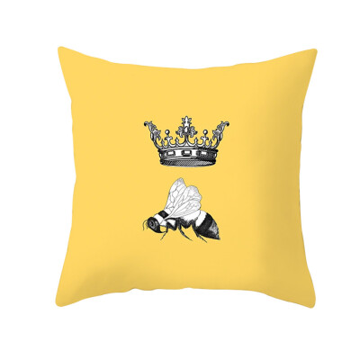 

〖Follure〗Yellow Polyester Pillow Case Sofa Car Waist Throw Cushion Cover Home Decoration