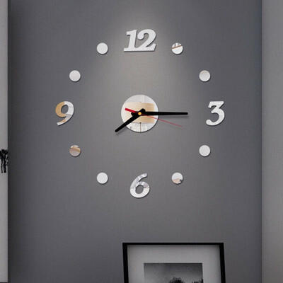 

DIY Wall Clock Home Modern Decoration Crystal Mirror Vinyl Art Sticker Decal