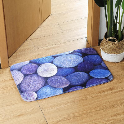 

Carpet Doormat Mat Stone Print Bath Rug Non-Slip Doormat Welcome Floor Mats