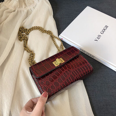 

Textured mini-packet chic simple retro-lock bag new style messenger bag bag single-shoulder bag