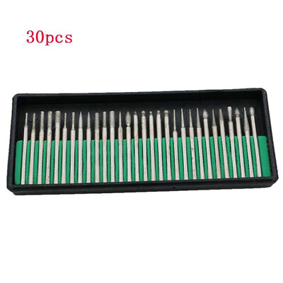 

〖Follure〗30 Pcs Diamond Grinding Rodsr Diamond Needle Grinding Alloy Head Grinding