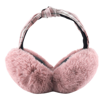 

Tailored Women Foldable Winter Earmuffs Faux Fur Hamburger Ear Warmer Plush Headgear