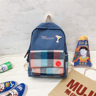 

Korean version of schoolbag female Harajuku ulzzang high school students in junior high school inswind backpack ancient feeling Se