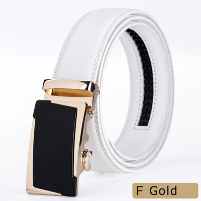 

new alloy automatic buckle belts for men white male real genuine leather belt for business cinturones para hombre cuero 2019