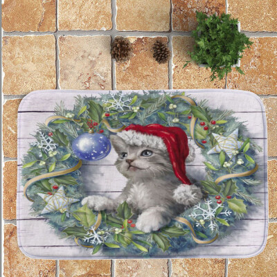 

Tailored Merry Christmas Welcome Doormats Indoor Home Carpets Decor 40x60CM