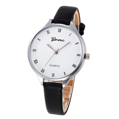 

Business Women Watches Geneva Dial Quartz Wristwatch Ladies Fashion Leather Strap Casual Clock Gfit Zegarki Damskie