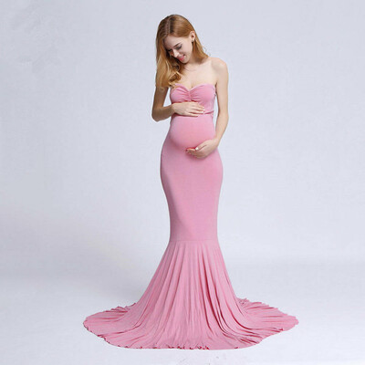 

Chiffon Gown Maternity Maxi Dress Wedding Party Dresses Photography Prop Clothes