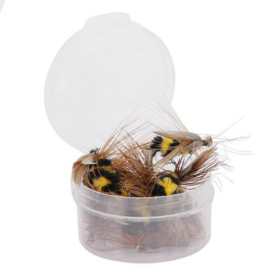 

Greensen 10 PcsLot Artificial Mini Bee Shape Lightweight Bionic Hook Bait Fly Insect Fishing Lures