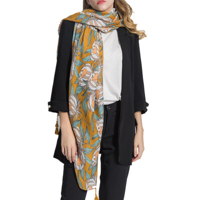 

Women Long Muffler Cotton Linen Shawls Scarf