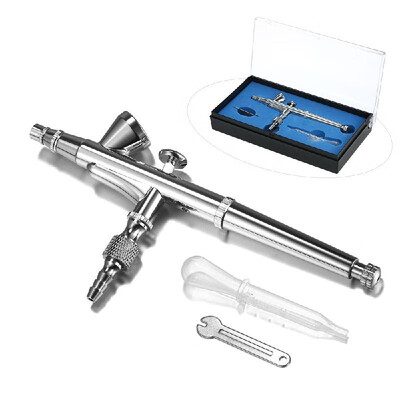 

Airbrush Spray Gun Kit Set Tool 03mm 2cc Gravity Feed Dual-action Professional for Art Painting Tattoo Nail
