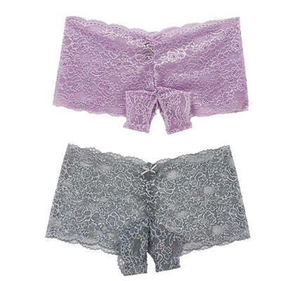 

Toponeto 2PC Sexy Women Lace Lingerie Plus Size Underwear Open Crotch Bowknot Underwear