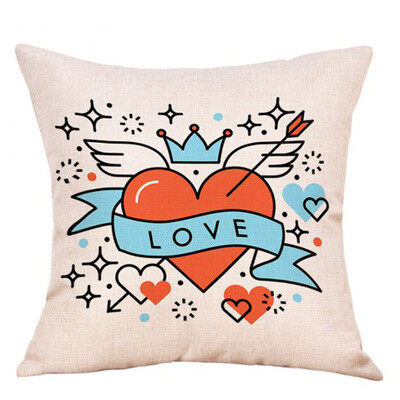 

Siaonvr Valentines Day Fashion Throw Pillow Cases Cafe Sofa Cushion Cover Home Decor