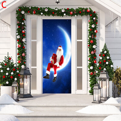 

Tailored Christmas Decoration Door Stickers 3D Simulation Removable Waterproof Wall Stickers
