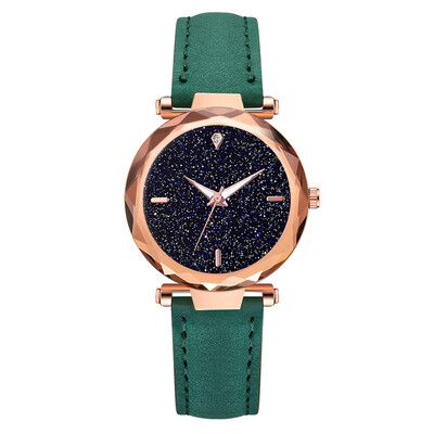 Womens Alloy Quartz Watch Fashion Star Watch Trend PU Watch Hot Sale