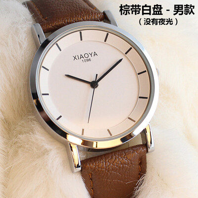

Fashion trend watch male student Korean version simple leisure air night light womens watch waterproof quartz couple watch