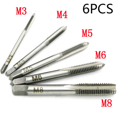 

5PcsSet Screw Thread Hand Tap Drill Ball Bearing Steel Tool 5 Kinds Of Sizes