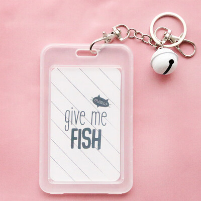 

Toponeto Creative Keychain Girl Cute Student Card Bank Card Bus ID Card Set Transparent