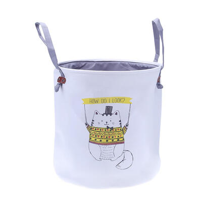 

Cat Pattern Folding Laundry Hamper Washing Bag Dirty Clothes Basket