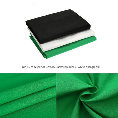 

Andoer Photography Kit 18m27m Black White Green Cotton Backdrops 6pcs Fish-like Mount 1pc 60cm 5in1 Photography Reflector 2pcs