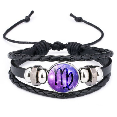 

Bracelet Men Women Braided Leather Bracelets Bangles Time jewelry