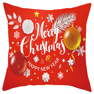 

Tailored Merry Christmas Short Plush Pillowcase Sofa Pad Set Home Decoration 18x18 Inch