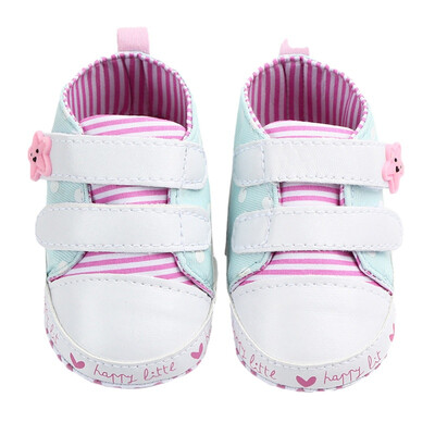 

Spring Autumn Double-pasted Baby Boys Girls First Walkers Soft-soled Shoes Baby Toddler Shoes Pink Stripes Shoes 0-12M