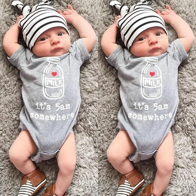 

Newborn Baby Boys Cotton Romper Jumpsuit Bodysuit Clothes Outfits Sunsuit Set