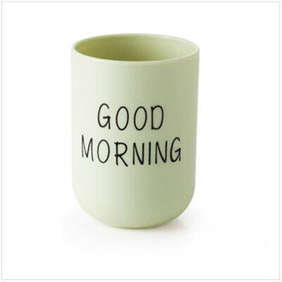 

Gobestart Bathroom Toothbrush Circular Cup Simple Plain Cup Couple Tooth Cup Good Morning