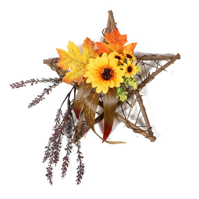 

New Wooden Frame Artificial Sunflowers Decorations Faux Floral Decorative Hanging Ornament Wall Window Wedding Parties Home Decor