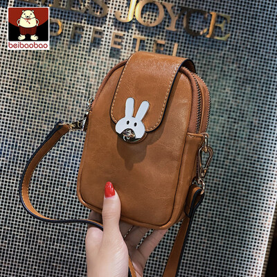 

On the new bag female 2019 new Korean fashion girl shoulder bag foreign style Joker slung mobile phone bag