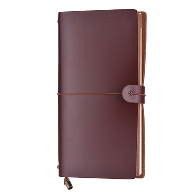 

Leather Journal Travel Notebook Refillable Diary Notepad Lined Blank Grid Paper Card Holder for Travelers Business Sketching & Wri
