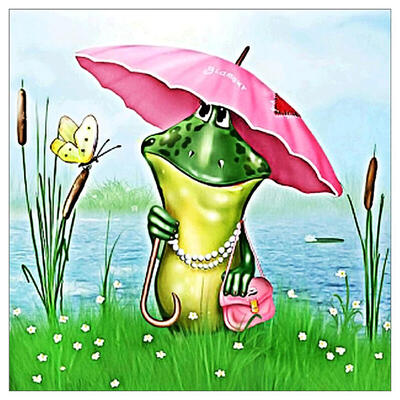 

5D DIY Full Drill Diamond Painting Frog Cross Stitch Embroidery Mosaic Kit