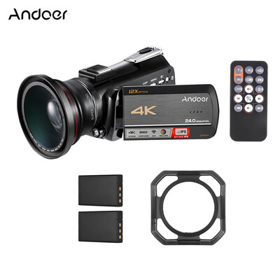 

Andoer AC5 4K UHD 24MP Digital Video Camera Camcorder Recorder DV 31 Inch IPS Touchscreen 12X Optical Zoom Time-Lapse Face Detect