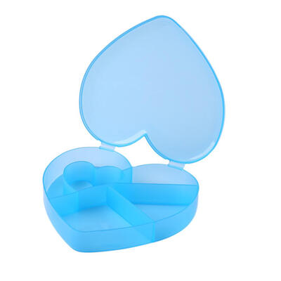 

5 Slots Heart Storage Box Plastic Case Home Organizer Jewelry Beads Boxes
