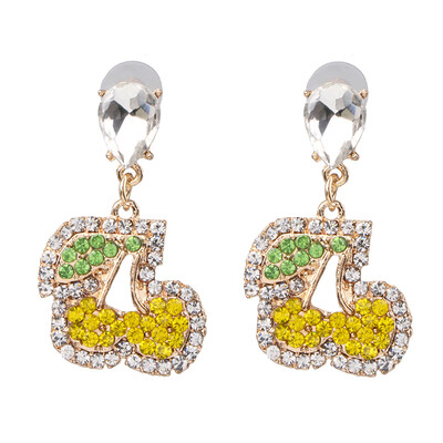 

2019 New Colorful Flower Big Brand Design Luxury Starburst Pendant Crystal Drop Earrings Gem Statement Jewelry