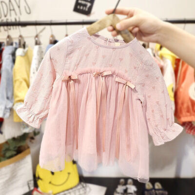 

Autumn Baby Girl Dress Cotton Infant Toddler Dress Child Cute Mesh Party Princess Dresses for Girls Fashion Baby Clothes