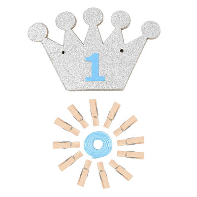 

Gobestart Photo Crown 12Months Themed Baby First Birthday Party Supplies Decorations Kit
