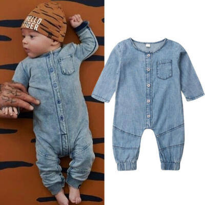 

Newborn Toddler Kid Baby Boy Girl Clothes Button Romper Bodysuit Jumpsuit Outfit
