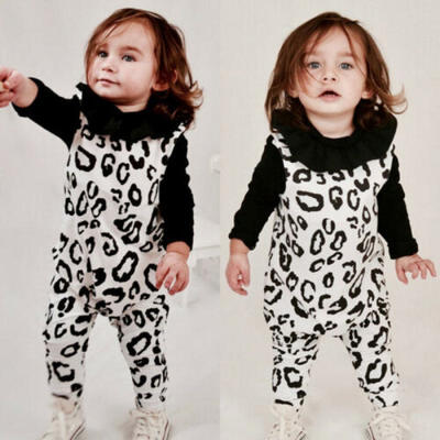 

Newborn Baby Girl Boy Long Sleeve Leopard Romper Bodysuit Jumpsuit Outfits 0-24M