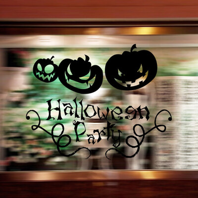 

〖Follure〗Vinyl Removable 3D Wall Sticker Halloween Smiling Pumpkin Decals For Wall Decal