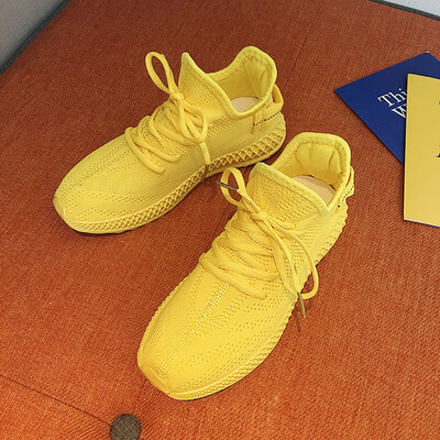 

Torre shoes female ins tide Korean version of sponge cake thick bottom wisdom smoked sneakers knitted mesh breathable sneakers in