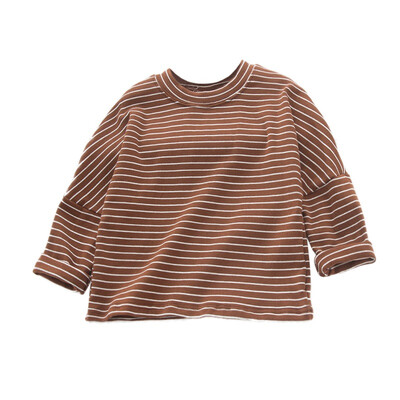 

Spring Autumn Winter New Baby Kid 1-7Y Boys Girls Long Sleeve Striped Cotton T-shirt Casual O-Neck Solid Color Comfortable Tees