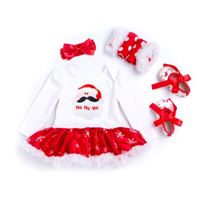 

My Christmas Romper Baby Dress Clothes Tutu Skirt Outfit Baby Kids Christams Dress Clothes Toddler