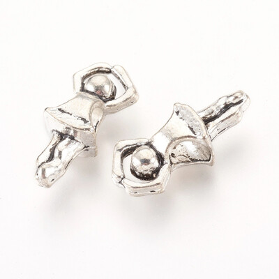 

Alloy European Beads Large Hole Beads Dancer Antique Silver 225x10x7mm Hole 45x5mm