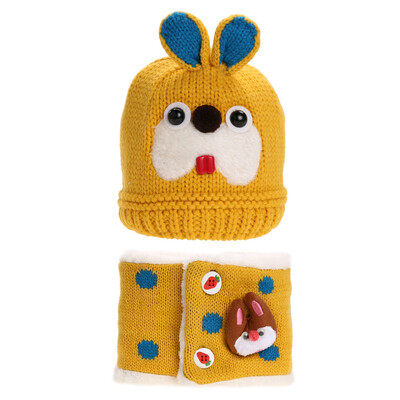 

Winter Baby Rabbit Hat&Scarf Cute Star Crochet Knitted Caps